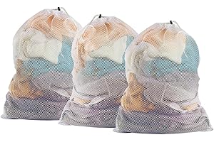 BillyBath Juego de 3 redes de lavandería para lavadora,sujetador de red de lavandería,con cierre de cordón, reutilizable, adecuada para residencias universitarias, familias y apartamentos