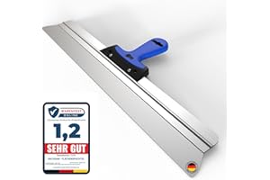 BACHSAM® Flächenspachtel 60cm, trockenbau Spachtel werkzeug Set, Flächenglätter zum Spachten, Verputzen mit ergonomischem und rostfreiem edelstahl, glättspachtel 600mm Glätter, Made in Germany