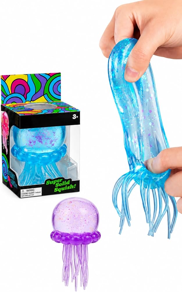 Denizanası Squish Duyusal Sıkma Oyuncak – Jelly Squeeze Toy Jellyfish Stress Ball Soft Squishy Slime Stres Oyuncağı 1 Adet