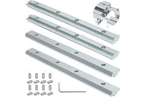 BAIYUANLI 4 pezzi Connettore Binario T Track 40x40 Profili di Estrusione in Alluminio 180 mm Linea Retta Connettore con Viti e Chiave Inglese a Brugola Giunto per Profilo Architettonico Profilo in Alluminio