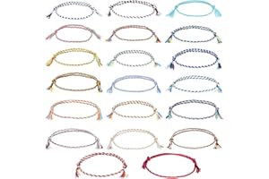 TONAUP Bracelet D'amitié Multicolore Tressé à La Main Réglable en Corde Tibétain pour Fille et Femme - Cadeau