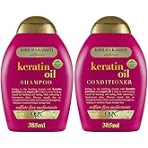 ogx keratin oil kırılma karşıtı s&uuml;lfatsız 385 ml şampuan + 385 ml sa&ccedil; kremi 2'li set