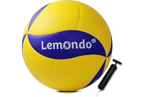 ‎LEMONDO lemondo Volleyball PU Weich Beachvolleyball Soft Wasserfest mit Pumpe Indoor Outdoor Wasserball Ball für Spiel Training Strand Bälle(mit Pumpe)