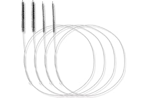 Gjinxi 4 Stück Schlauchbürste 100cm Schwarz Extra Lange Reinigungsbürste Nylon Milchschlauchbürste Dünn Flaschenbürste Bürste Rohrbürste für Strohhalmrohr,Schlauch,Flaschen,Kühlschrankablau