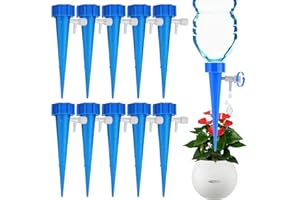 SHANHAIKX 10 Stück Automatisch Bewässerung Set,Watering Set Einstellbar Bewässerungssystem Zimmerpflanze Bewässerung,gelten Garten zur Blumen oder Gemüse im Innenbereich für den Außenbereich