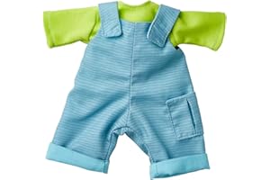 HABA Set di Vestiti per Il Tempo Libero, Maglietta e Salopette per Bambole da 30 cm, Facile da Pulire e Lavabile a 30 °C, dai 18 Mesi in su, 1305979001