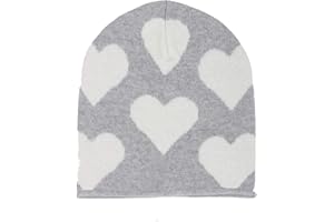 ZWILLINGSHERZ Berretto a forma di cuore con cashmere per ragazze, ragazzi e bambini, tinta unita, di alta qualità, con motivo a cuore, perfetto per estate, autunno e inverno, caldo cappuccio con morbido pile