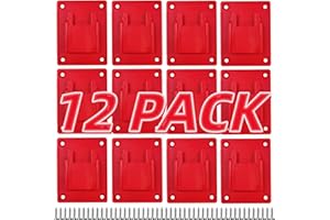 esmusssein 12 Packs Tool Mount for 20V 12V Drill Fit for Milwaukee M18 Tool Holder (Red)