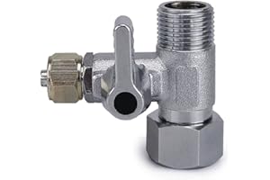 smardy Valvola di Arresto Adattatore a T 3/8x3/8x3/8" Valvola di Intercettazione Rubinetto Adattatore per Tubo dell'Acqua per Il Collegamento di 2 Dispositivi