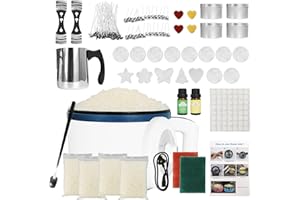 Faazy Candle Making Kit - with 1.8L Wax Melting Pot, Candle Melting Pot for Candle Making Electric Non-Stick Candle Making Pouring Pot, Wax Melting Tool with Heat-Resistant Handle Candle Starter Kit