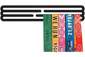 United Medals Blank Colgador de medallas Negro | Medallero Acero | Medal Holder dispaly Hanger | Medalla Percha - 30 medallas