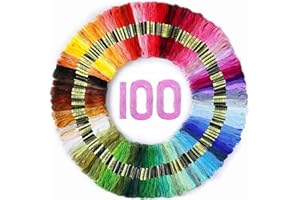 ‎MAXEE Maxee 100 Farben Stickgarn, Regenbogenfarbe, Stickgarn Wird für Kreuzstichfaden, Armbandfaden, Basteltwist, Kunsthandwerksdrehfaden