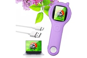 ueslwser Handheld Digital Microscope, Purple, 500x Magnification, LED Light, Educational Science Toy for Kids Age 3-12