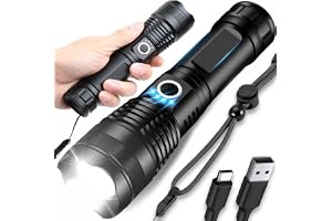 Retoo LED-ficklampa 5000 lm, zoom, USB-C, IPX5, 5 lägen