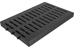 Angoily Rectangular Drain Covers Outdoor, Plastic Drain Strainers Sewer Cover Plate, Drainage Grate Rainwater Well Covers for Patio Lawn Garden