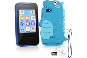 GZCY Kids Smart Phone, Touchscreen Learning Toys Christmas Birthday Dinosaur Gifts for Boys 3 4 5 6 7 8 9 10 11 12 Years, with HD Double Cameras and APPs of MP3, Photos, Videos, Alarm Clock and Graffiti