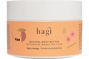 Hagi Natural Spicy Orange Burro Corpo | Con Burro Di Karité, Burro Di Cacao, Burro Di Mango | Vitamina C Ed E | Acido Ialuronico | Fragranza Di Arancia, Profumo Di Spezie | 200 ml