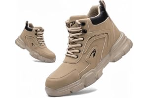 ZSDZSZ Steel Toe Cap Boots Mens Waterproof Safety Boots Women Lightweight Safety Trainers Non Slip Work Boots