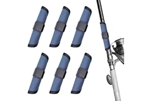 LYREH 6pcs Fishing Lure Wraps, Nylon Bait Wrap Covers 5.9 Inch Fishing Rod Lure Hook Storage Protectors Lure Gloves Lure Guards Lure Shield Fishing Lure Covers for Fishing Lovers