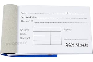 PRODBUY [Pack of 10] Mini Carbonless Cash Receipt Books Sales Duplicate Paper Copy Record Pads