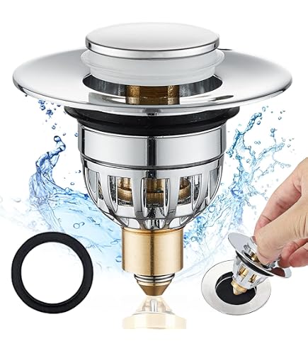 Universal Abflussstopfen Für Waschbecken & Badewanne – Pop-Up Stöpsel, 34-38 Mm, Rostfreier Stahl & Kupfer