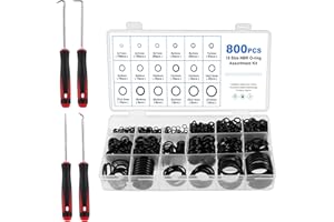 eROOSY 800 PCS Joints Toriques Kit 18 Tailles, O-Ring Joints Assortiment en Caoutchouc, Caoutchouc O-Ring Assortiment Kit pour la plomberie, le gaz, l'automobile et la réparation de robinets