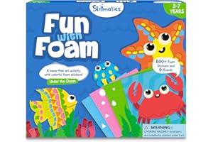 Skillmatics Foam Sticker Art Activity - Under The Ocean, Mess-Free Fun for Kids, 800+ 3D Foam Stickers, DIY Felt Craft Kits, Gifts for Girls & Boys Ages 3, 4, 5, 6, 7