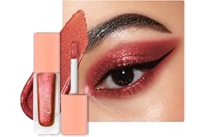 ‎OULAC Oulac Płynny cień do powiek, brokatowy, Duo Chrom, do rozjaśniania oczu, eyeliner z błyszczącym wykończeniem, gładki i połyskujący makijaż oczu, wegański i nietestowany na zwierzętach, 5,4 g (18)