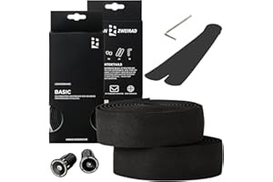 ‎URBAN ZWEIRAD URBAN ZWEIRAD - Lenkerband Rennrad Schwarz - inkl. Endstopfen und Klebestreifen - Griffband Rennrad Schwarz extra griffig - 200 cm x 3 cm - 3 mm Stärke