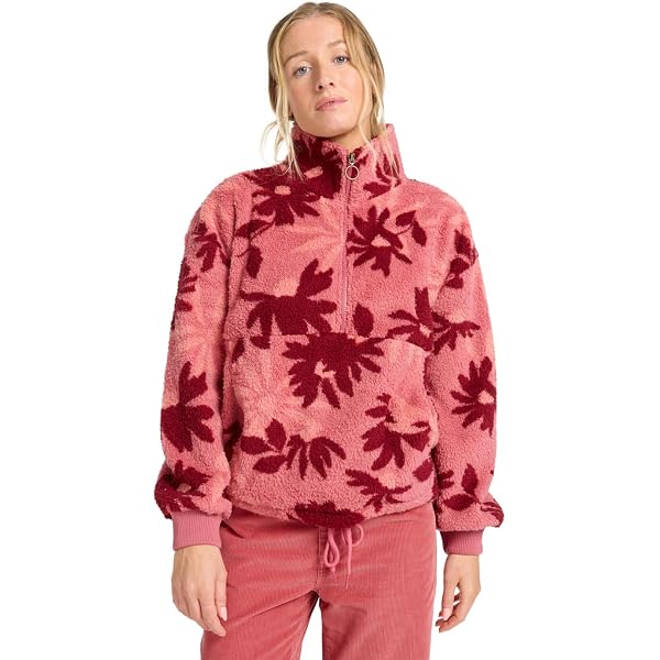 Polaire Femme Roxy - Coupe Loose - Sherpa Recyclé - Fermeture éclair Complète - Poche Côté - 4