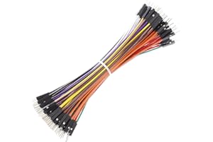 Breadboard Jumper Wires 20AWG, Bestlus Exclusives Male to Male Jumper Cable Wires M/M 15CM 10 Colors Pack of 120 Square Head 0.1'' for Arduino Raspberry Pi (15CM, Male-Male)