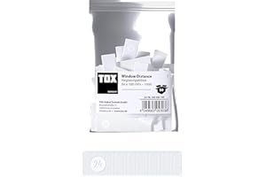 TOX Window Distance Cales de vitrage, cales d'espacement en plastique, charge admissible jusqu'à 3 tonnes, polypropylène, 24 x 100 x 1 mm, 1 sachet, 50 pièces, 065600100