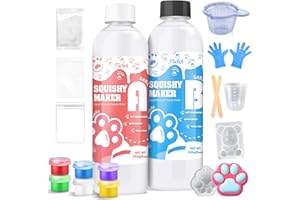 Fuchoi Kit di Silicone Liquido per Squishy 500g - Taba Squishy Kit con Silicone AB con Rapporto 1:1, Squishy Maker Ideale per Squishy Zampa e Orsetto, Regali Fai da Te, Giocattoli Antistress