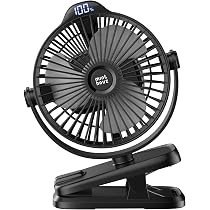 USB Tischventilator Mit Clip & 2800mAh Akku – 3 Geschwindigkeiten, Faltbar, 360° Drehbar, Mit Licht, Für Innen & Außen