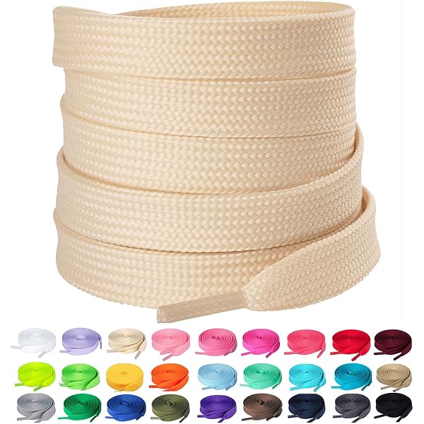 2 Paar Bunte Schnürsenkel – 120 Cm Lang, Elastisch, Flach, Für Sneaker & Sportschuhe