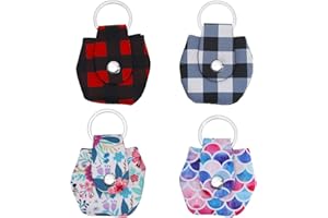 ‎THE LORD OF THE TOOLS The Lord of the Tools 4 x Dog Tag Muffler with Label Ring Submersible Cotton Fabric Dog Tag Holder Bag Protector for Dogs Cats Pets 6 x 5.7cm