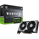 MSI Oyun RTX 5050 8G Ventus 2X OC Ekran Kartı (8GB GDDR6.128-bit, Aşırı Performans: 2617MHz, DisplayPort x3 2.1a, HDMI 2.1b, 