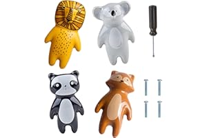 ED-Lumos Pomos de armario Tiradores para Cajones Perillas Infantiles para muebles 4 Piezas