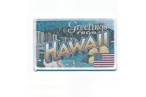 HEGIBAER 0737 B Hawaii Honolulu Retro Nostalgia Patch USA Elegant Iron-On Patch 90 x 58 mm