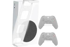 VIVO Staffa di montaggio a parete e sotto scrivania in acciaio progettata per console di gioco Xbox Series S, display orizzontale e verticale, design aperto, bianco, Mount-XSSU1 [xbox_series_x]..