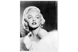 POSTERLOUNGE Marilyn Monroe Plakat 30 x 40 cm Czarno-biały Nostalgia Dekoracja ścienna