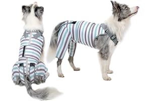 Arblina Hundebody Nach OP, Atmungsaktiv Hund Recovery-Anzug für Hinterbeine, OP Body Hund für Kleine/Mittlere/Große Hunde, Männlich/Weiblich Hunde Onesie Nach der Operation, Blau L