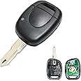 Heart Horse 433MHz Remote Key Shell Case with PCF7946 Chip NE73 Blade, Car Remote Controls Key Fob Replacements for Re-nault Clio 2 Twingo Master Kangoo (1 Button)