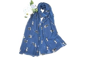 CLAUDIA&JASON Claudia & Jason® Collie Dog Print Soft Scarf For Dog Lovers