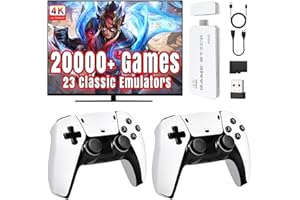 PZNETUE Console de Jeux Rétro, Console Retro Gaming 21.000+ Jeux Classiques, 2 Manettes sans Fil, Plug & Play HDMI, Mini Arcade pour Famille et Adultes (Upgrade Pro+)