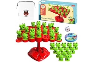 LEONSHCO Jouet D'équilibre de Grenouille, Jeu de Maths D'équilibre de Grenouille, Grenouille d'arbre équilibré, Jouets Éducatifs Cadeaux Danniversaire Noël pour Enfants