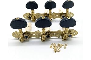 Ocnvlia Gauche Droite Guitare Classique Cordes de RéGlage Piquets MéCaniques MéCaniques Accordeurs CléS 3L3R Accessoires de Guitare Professionnels, Noir