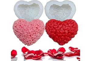 ‎JDH SILICONE kerzenform herz Silikon-Formen Kerzenherstellung Harzguss Silikonform Doppelte Liebe DIY die Seifenherstellung Polymer Ton Handwerk Gips Seifen Tortendekoration