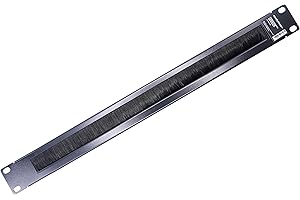 Mach Power Pannello passacavi elettrici per armadi rack da 19" a spazzola, passacavi con spazzola per una gestione ordinata dei fili elettrici (AR-PCS-001)