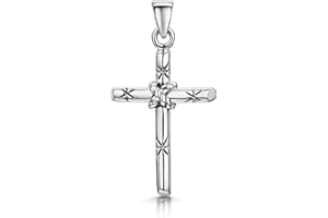 Amberta Ciondolo a forma di Croce Unisex in Argento Sterling 925